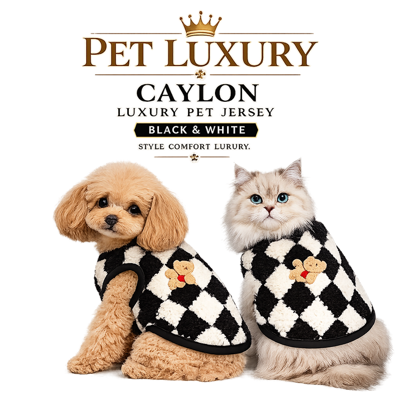 CAYLON Luxury Pet Jersey – Black & White CAYLON Luxury Pet Jersey – Black & White