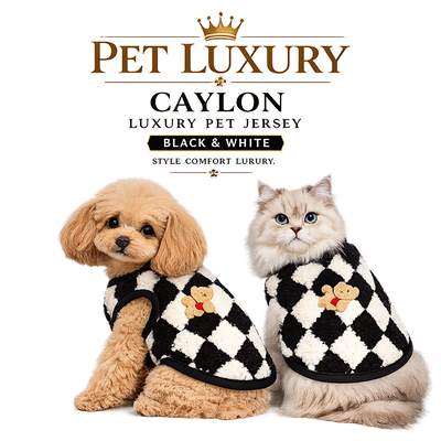CAYLON Luxury Pet Jersey – Black & White CAYLON Luxury Pet Jersey – Black & White