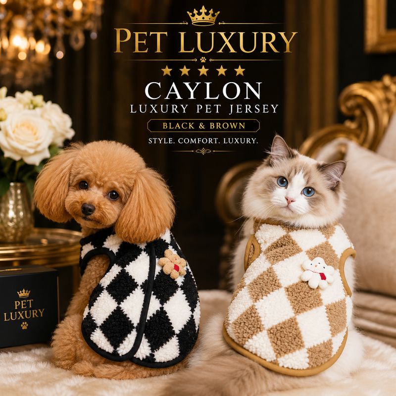 Pet Luxury Dog And Cat A-Fashion Jersey Clothing - Brown