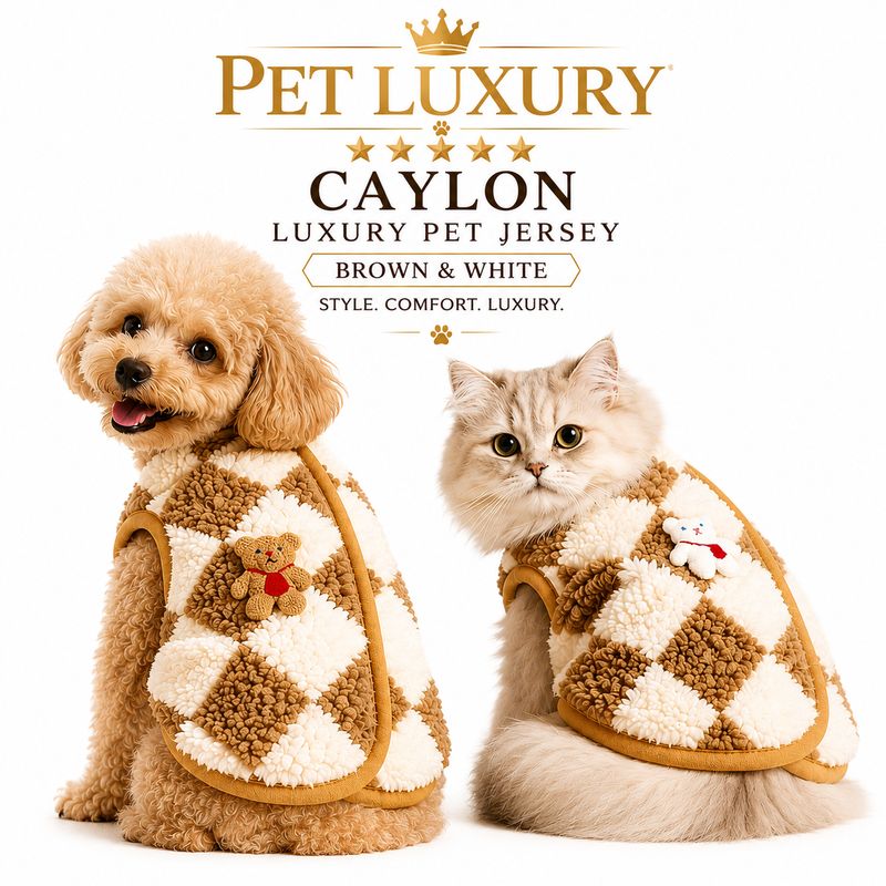 Pet Luxury Dog And Cat A-Fashion Jersey Clothing - Brown