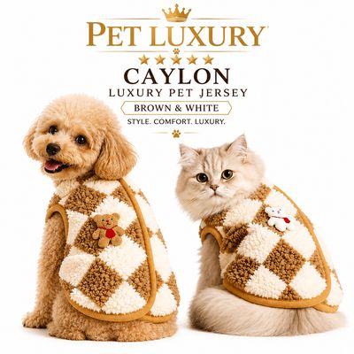 Pet Luxury Dog And Cat A-Fashion Jersey Clothing - Brown