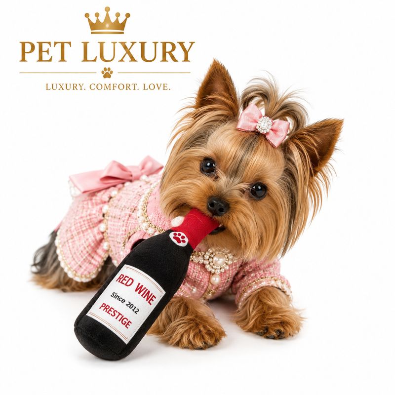 Red Bubbly Pet Luxury Prestige Plush Squeaky Dog & Cat Toy