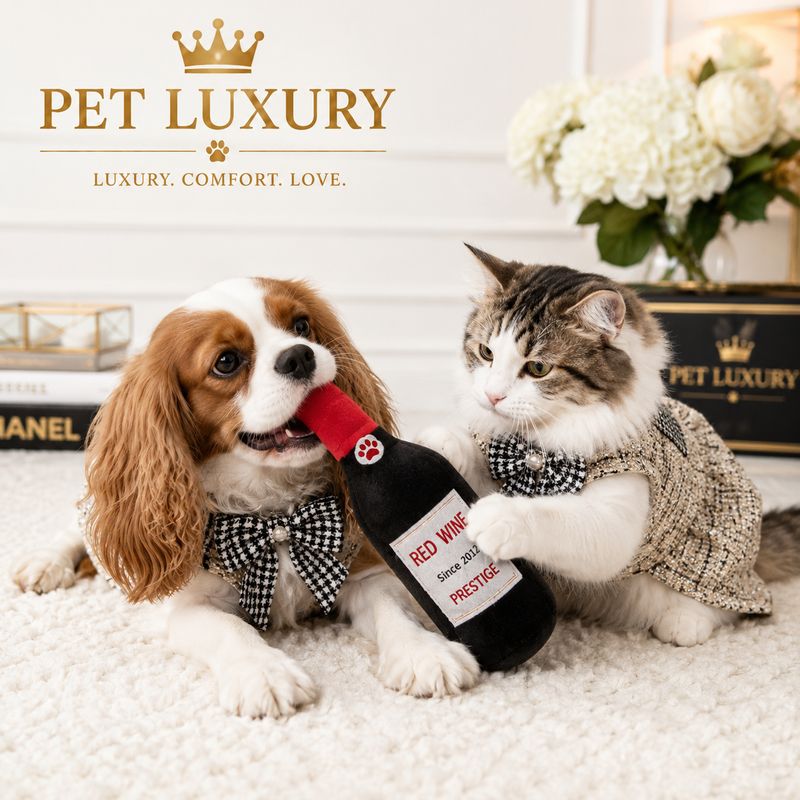 Red Bubbly Pet Luxury Prestige Plush Squeaky Dog & Cat Toy