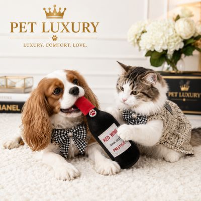 Red Bubbly Pet Luxury Prestige Plush Squeaky Dog & Cat Toy