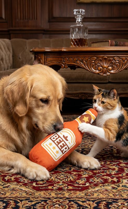 Pet Luxury Top Shelf Plush Squeaky Dog & Cat Toy