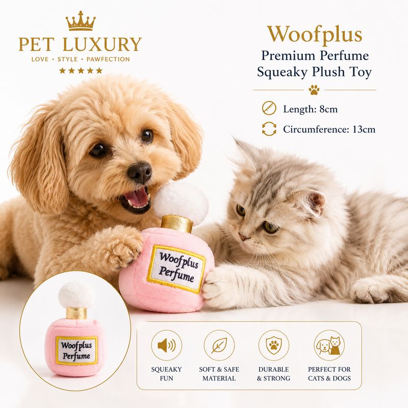 Pet Luxury Perfume Plush Squeaky Toy - Original Collectors Item Pet Luxury Perfume Plush Squeaky Toy - Original Collectors Item