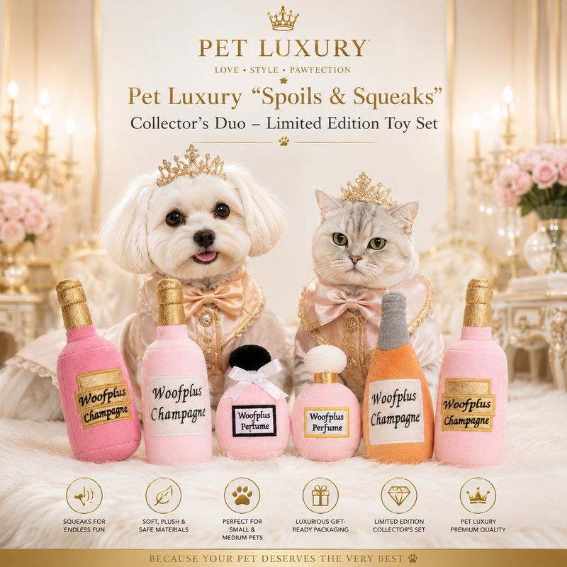 Pet Luxury “Spoils & Squeaks” Collector’s Duo – Limited Edition Toy Set