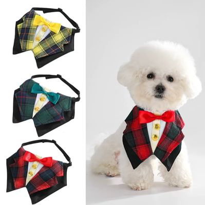 Fashion Forward Dog Tuxedo by Pet Luxury - Red and White