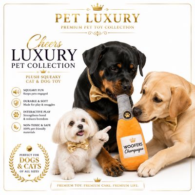 Cheers Luxury Pet Collection - Plush Squeaky Cat & Dog Toy