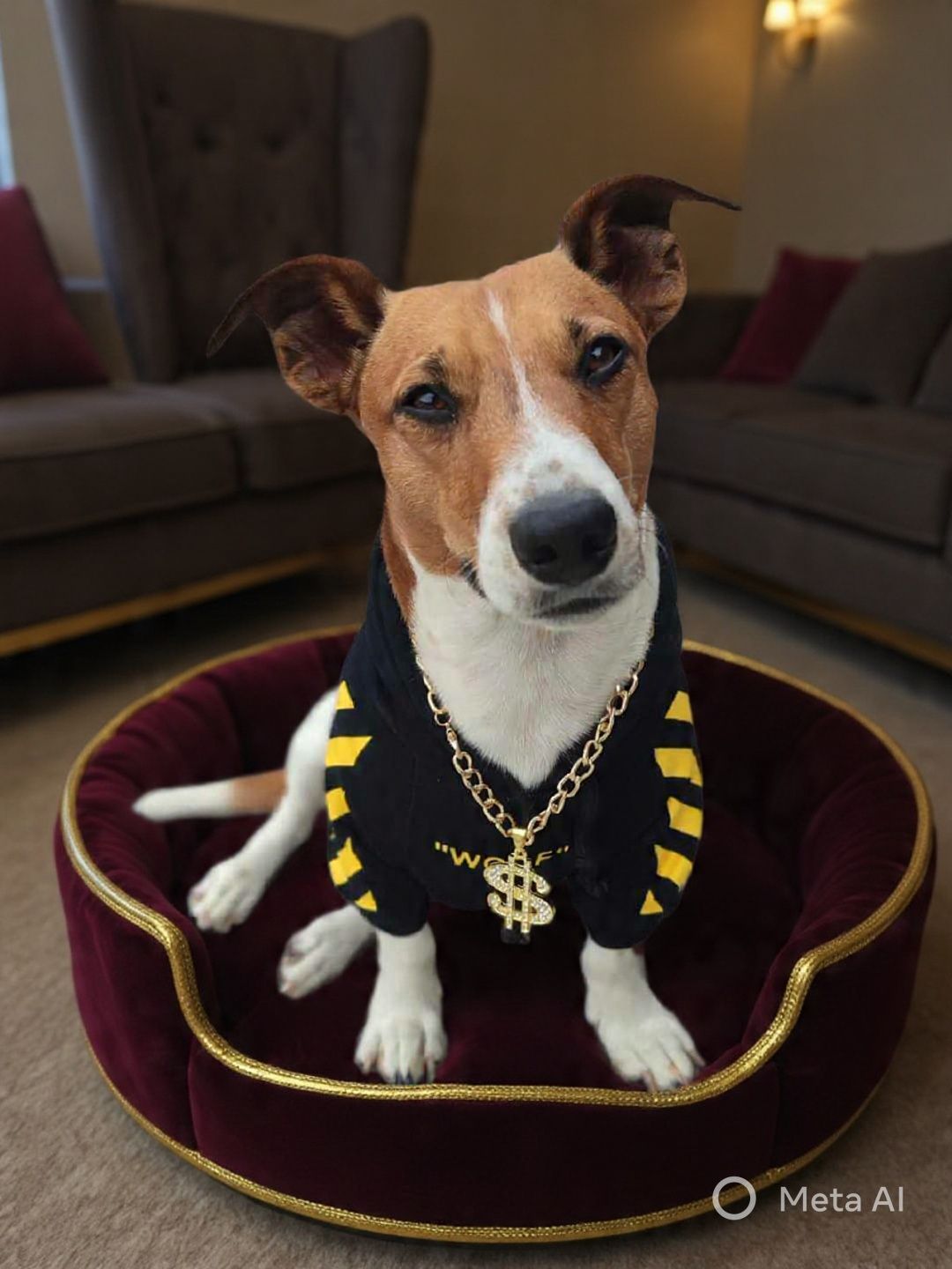 WOOF Dog Designer Pet Luxury Tracksuit Shirt