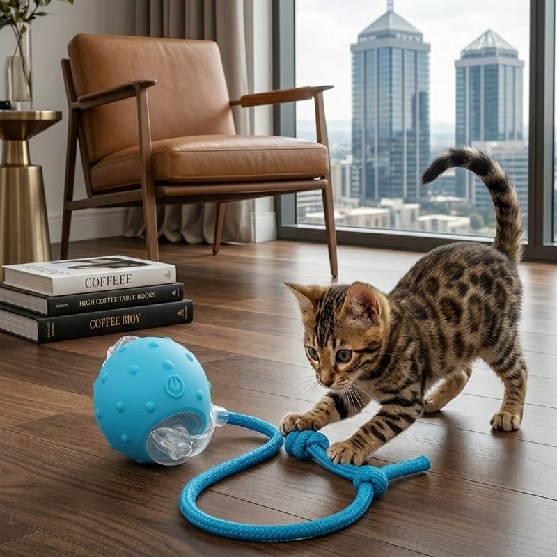 AI LED Cat and Dog Blue Ball AI LED Cat and Dog Blue Ball