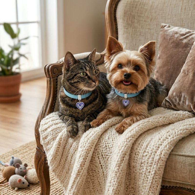 Pet Luxury Blush Blue Bling Pet Collar