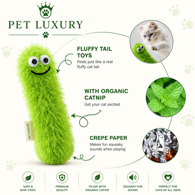 Cat Nip Fluffy Toy - Green