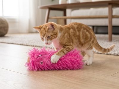 Cat Nip Fluffy Toy-Pink