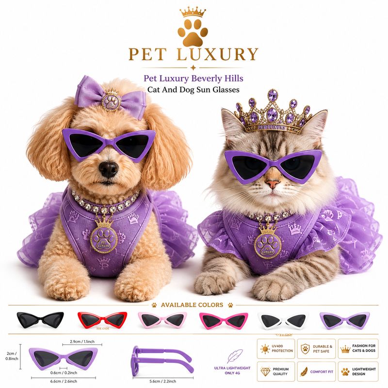 Pet Luxury Beverly Hills Cat And Dog Sun Glasses