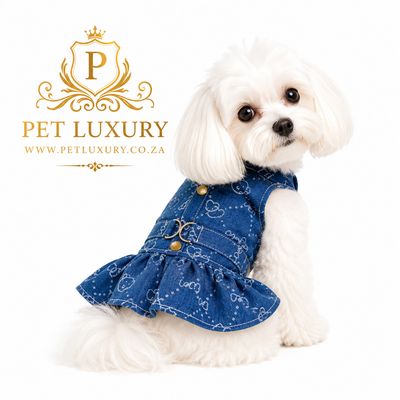 Denim A-List Pet Luxury Dog and Cat Stylish Dress Denim A-List Pet Luxury Dog and Cat Stylish Dress