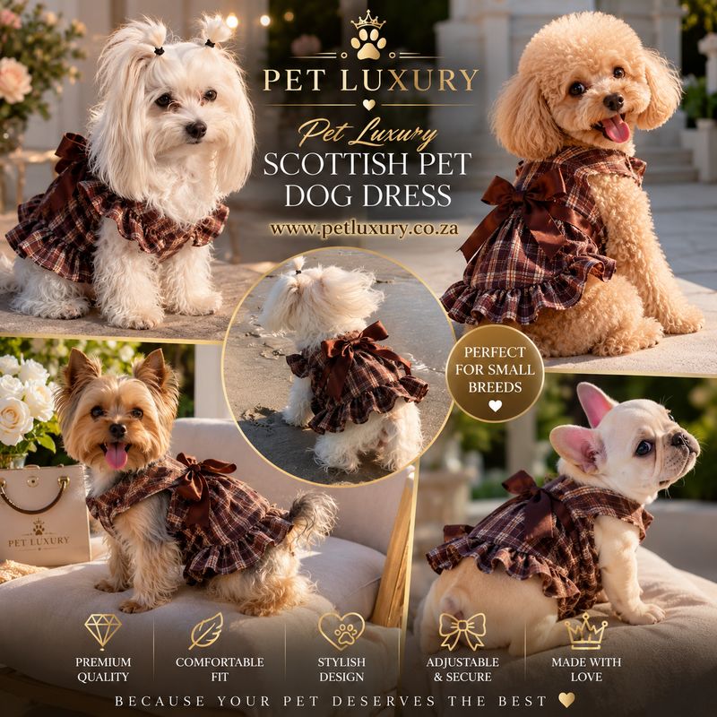 Pet Luxury Scottish Pet Dog Dress