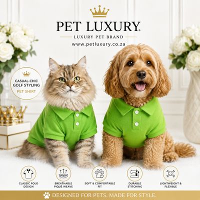 Casual-Chic Golf Styling Pet Cat Or Dog Shirt - Green