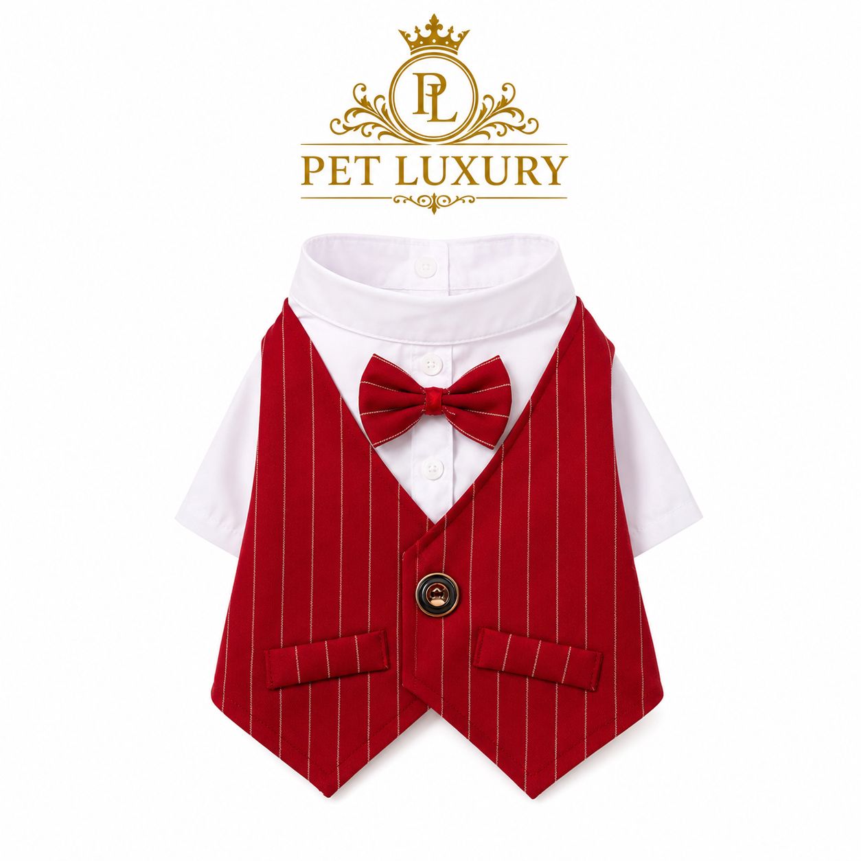 Pet Luxury Catsby Tuxedo Dog & Cat Outfit - Red Pet Luxury Catsby Tuxedo Dog & Cat Outfit - Red