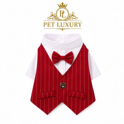 Pet Luxury Catsby Tuxedo Dog & Cat Outfit - Red Pet Luxury Catsby Tuxedo Dog & Cat Outfit - Red