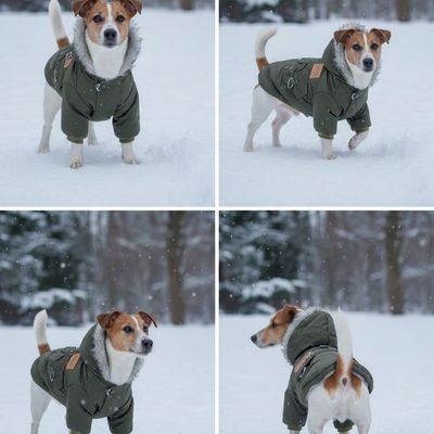 Pet Luxury FuzzyFur Winter Pet Jacket-Green