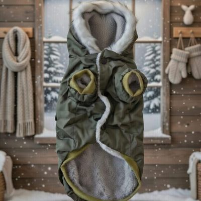 Pet Luxury FuzzyFur Winter Jacket – Emerald Green Pet Luxury FuzzyFur Winter Jacket – Emerald Green