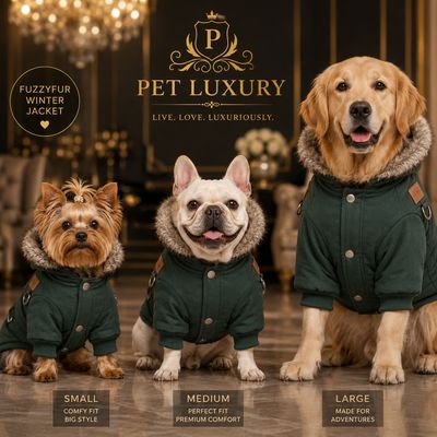 Pet Luxury FuzzyFur Winter Jacket – Emerald Green