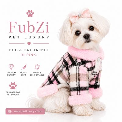 FubZi Pet Luxury Dog & Cat Jacket - Pink FubZi Pet Luxury Dog & Cat Jacket - Pink