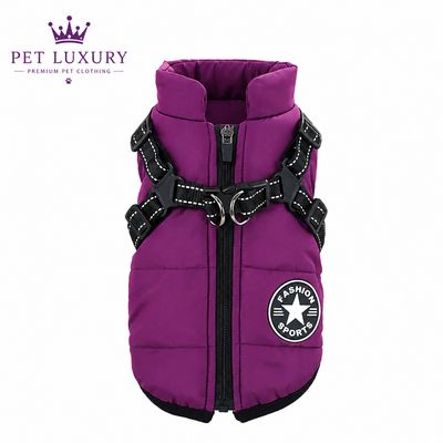 Pet Luxury: North Paw Leash Grib 4 in 1 Jacket – Royal Purple Pet Luxury: North Paw Leash Grib 4 in 1 Jacket – Royal Purple