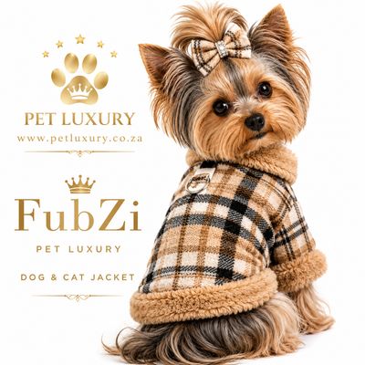 FubZi Pet Luxury Dog & Cat Jacket - Brown
