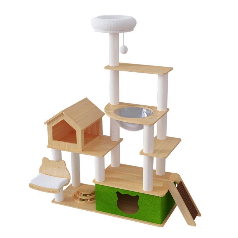 Multi-Level Cat Playground with Platforms & Scratching Posts