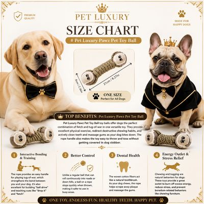 Pet Luxury Pawz VIP Pet Dog Rope Toy Ball