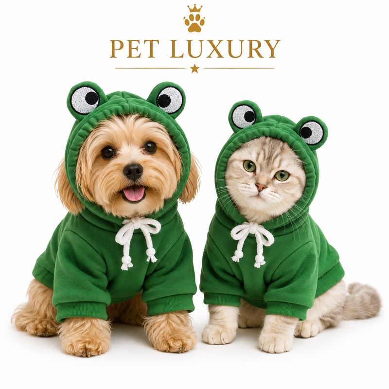 FROGGY Range Pet Luxury Jersey Hoodie - Green