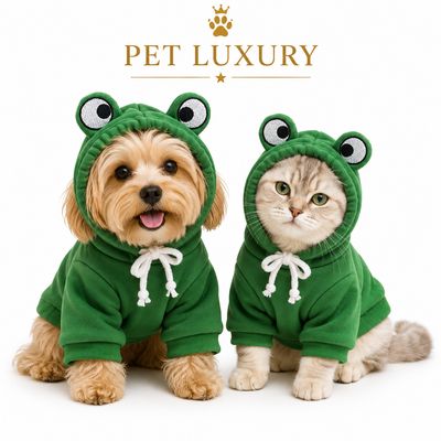 FROGGY Range Pet Luxury Jersey Hoodie - Green