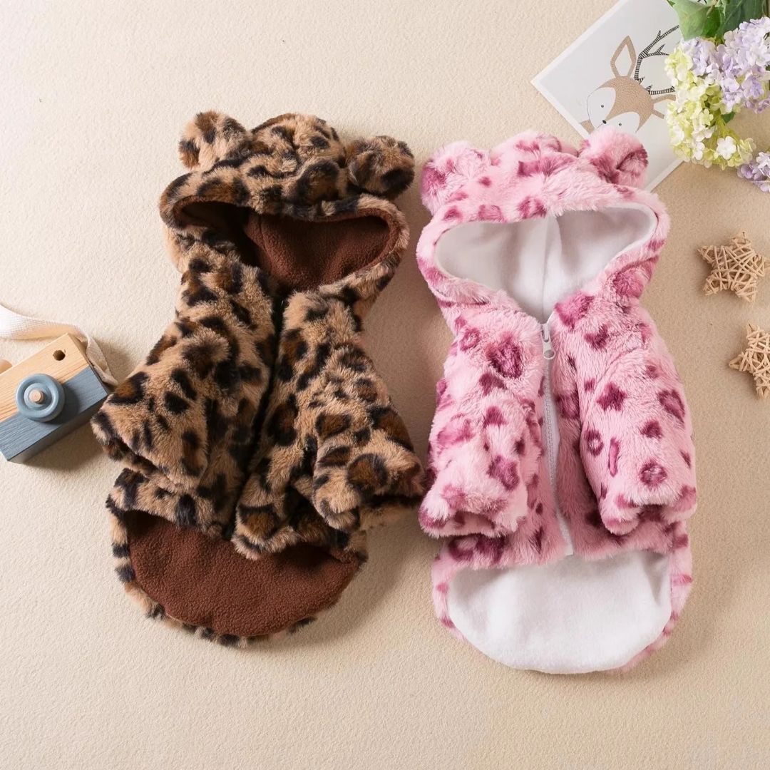 Furry Companion Coat-Brown