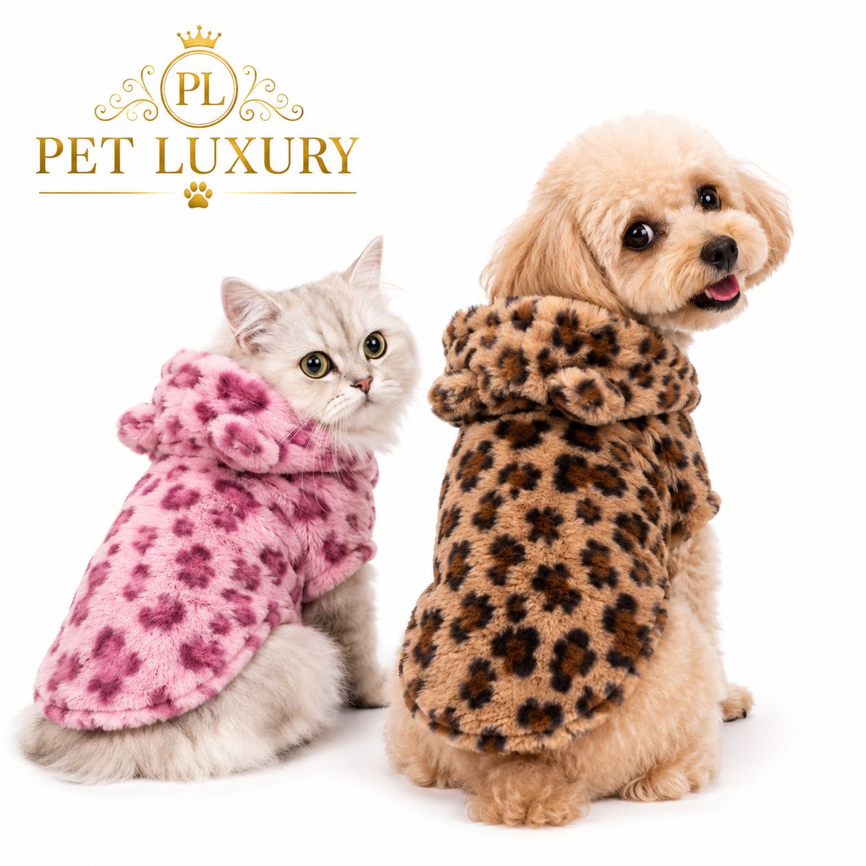Furry Companion Coat - Brown