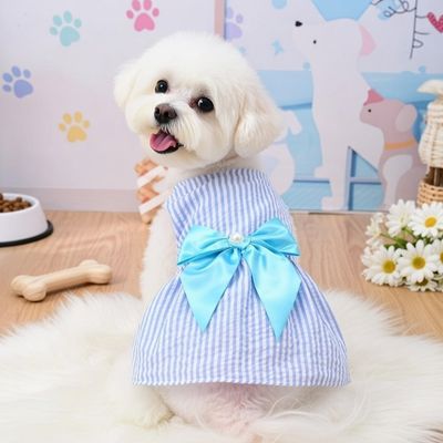 FURRY PAWS Pet Dress-Blue