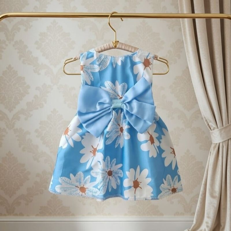 Blue Summer Dog Or Cat Pet Dress Blue Summer Dog Or Cat Pet Dress