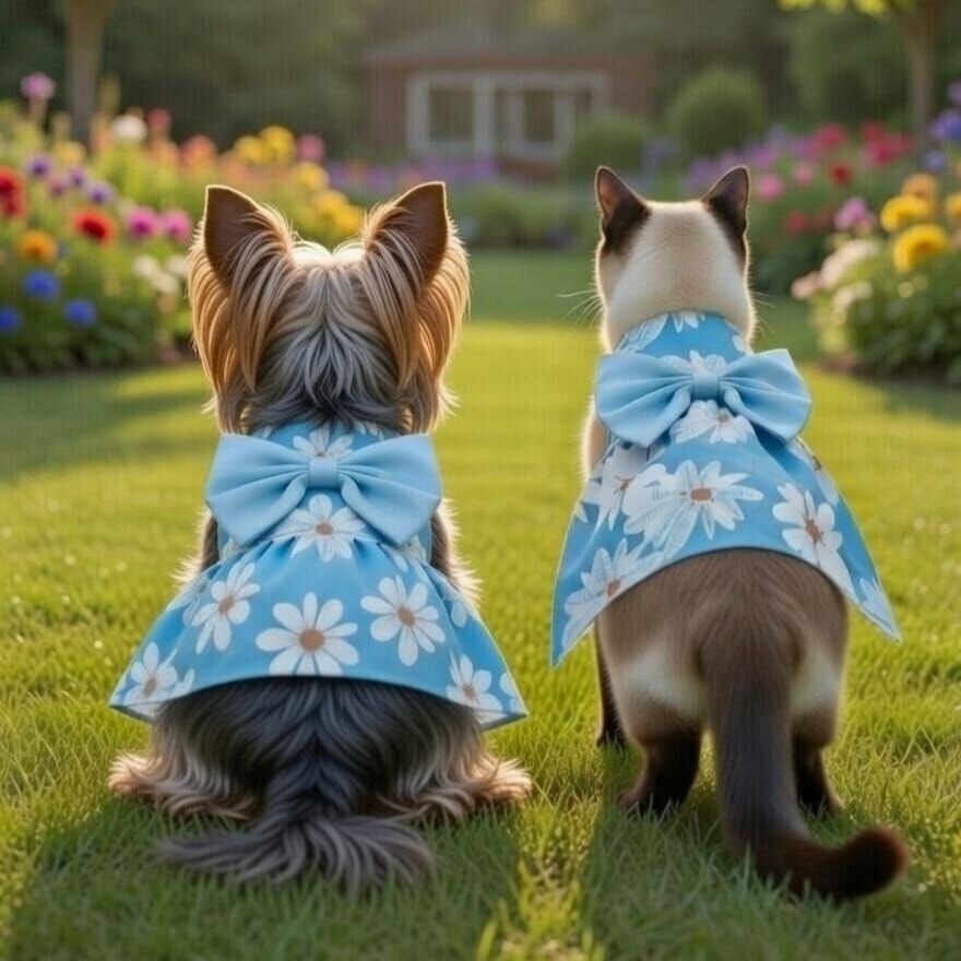 Blue Summer Pet Dress