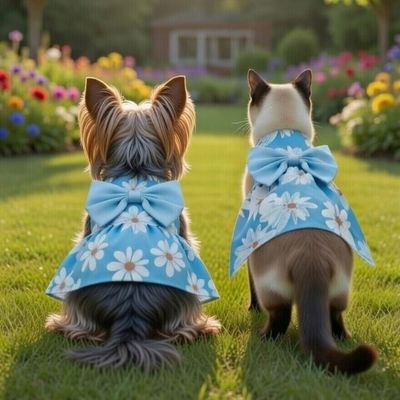 Blue Summer Pet Dress