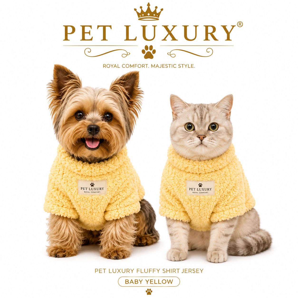 Pet Luxury Fluffy Shirt Jersey – Baby Yellow Pet Luxury Fluffy Shirt Jersey – Baby Yellow