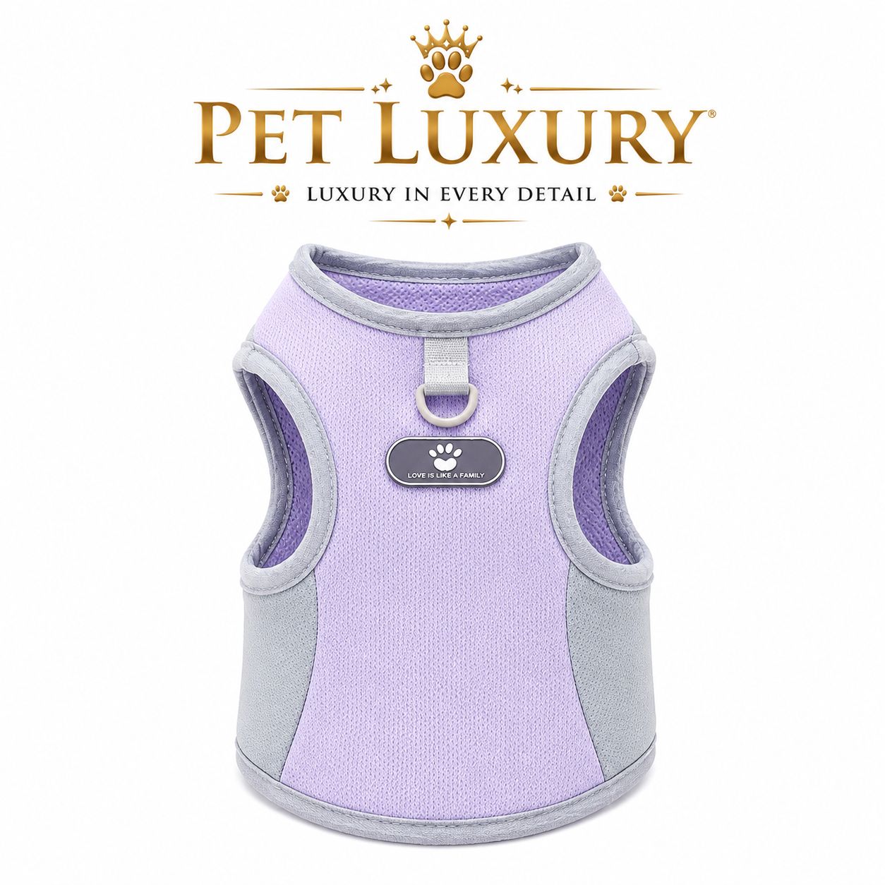 Pet Luxury Pet Clothing Purple And Gray With Leash Grip – Breathable Harness Vest for Cats & Small Dogs Pet Luxury Pet Clothing Purple And Gray With Leash Grip – Breathable Harness Vest for Cats & Small Dogs