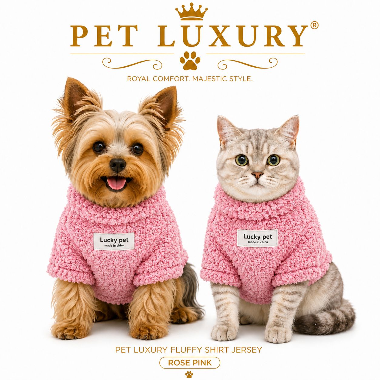 Pet Luxury Fluffy Shirt Jersey – Baby Pink Rosé