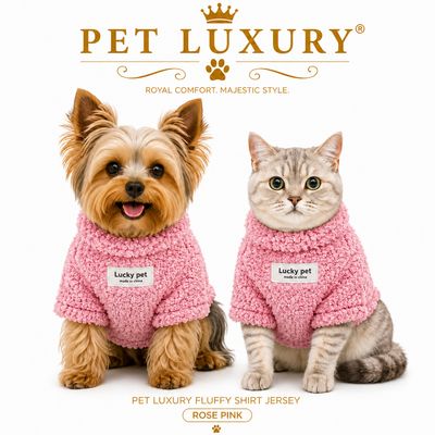 Pet Luxury Fluffy Shirt Jersey – Baby Pink Rosé Pet Luxury Fluffy Shirt Jersey – Baby Pink Rosé