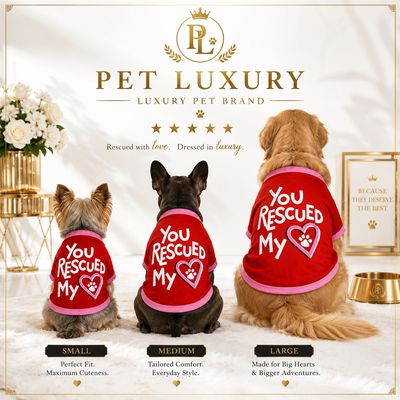 My heart Pet Luxury Dog And Cat Shirt - Red
