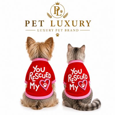 My heart Pet Luxury Dog And Cat Shirt - Red My heart Pet Luxury Dog And Cat Shirt - Red