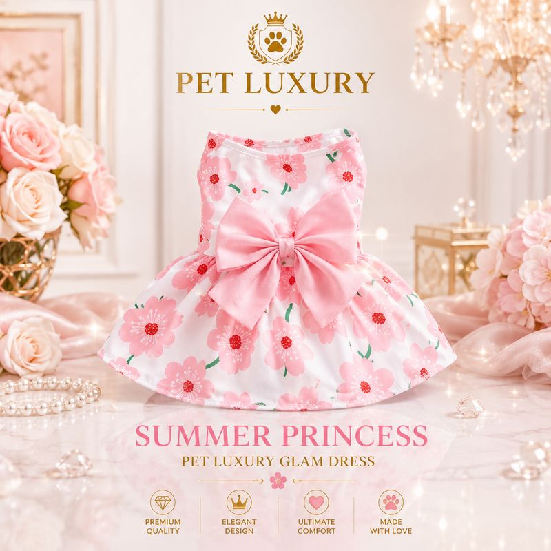 Summer Princess Pet Luxury Glam Dress