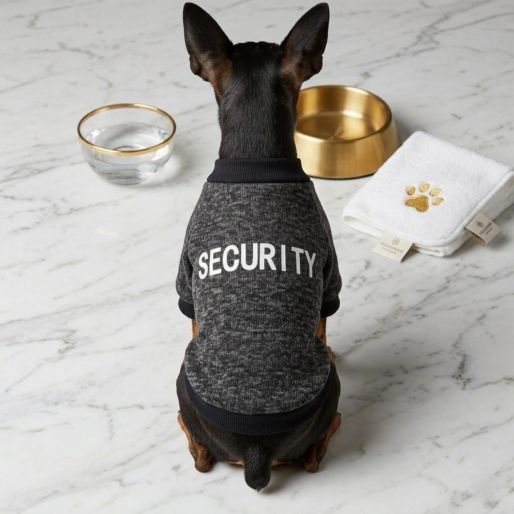 Pet Luxury Black Security Pet Shirt Pet Luxury Black Security Pet Shirt