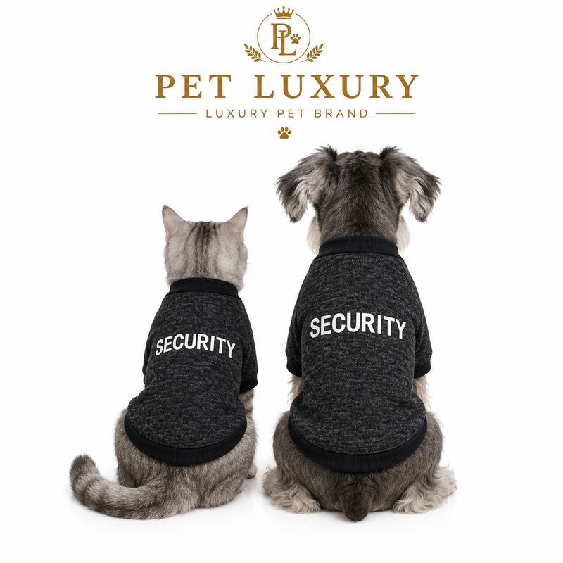 Pet Luxury Black Security Pet Shirt - Dog And Cat Shirt