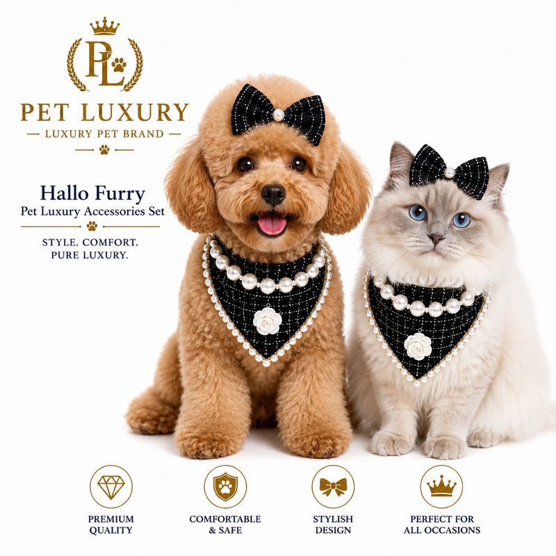 Hallo Furry Pet Luxury Dog And Cat Accessories Set Hallo Furry Pet Luxury Dog And Cat Accessories Set